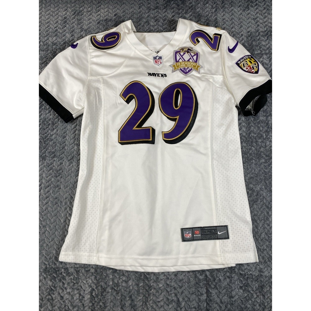 NFL Baltimore Ravens Justin Forsett‎ 29 Nike White Sewn Jersey Women's Medium